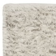 thumbnail image 2 of SAFAVIEH Riviera Comgan Solid Plush Polyester Shag Area Rug, Light Grey, 3' x 5', 2 of 4