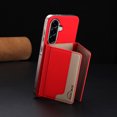 thumbnail image 5 of 2 in 1 Detachable PU Leather Wallet Case Compatible with Samsung Galaxy A26 5G, RFID Blocking Magnetic Shockproof Protective Phone Cover Stand + Card Holder, Support Wireless Charging, Red, 5 of 12