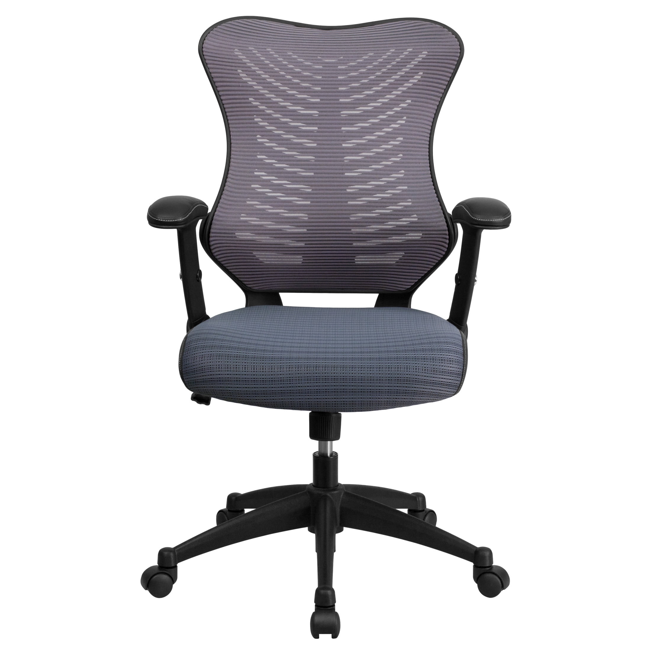 Emma + Oliver High Back Designer Gray Mesh Executive Ergonomic Office Chair with Arms