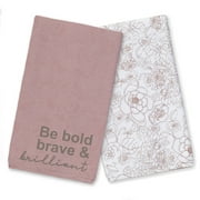 Creative Products Be Bold Brave Brilliant Pink 16 x 25 Tea Towel Set of 2