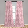 thumbnail image 5 of Ambesonne Pink Curtains, Pastel Beauty Girl Lips Motif, Pair of 28"x95", Rose and Pale Maroon, 5 of 5