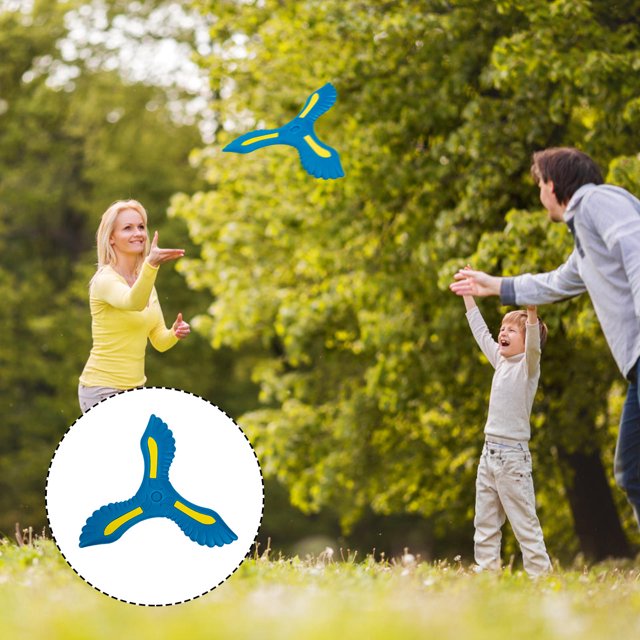HEALEEP safe boomerangs Boomerang Toy Blue 1Set for Yard Garden Sports
