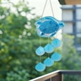thumbnail image 5 of Stained Glass Wind Chime Sun Catcher - Multicolor Colored Glass & Wrought Iron Hanging Ornament for Garden, Patio, Home Garden Decor, Ready to Hang, 5 of 5