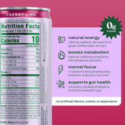 Bloom Nutrition Sparkling Energy Drink, Cherry Lime, 12 fl oz Single Can