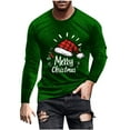 thumbnail image 3 of Visit the JURANMO Store Mens Big and Tall Novelty Graphic Tees Xmas Snowman Print Long Sleeve Casual Tee Tops Funny Christmas Party T Shirts Green M, 3 of 6
