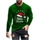 thumbnail image 2 of Blusas y camisas de manga larga y cuello redondo para hombre, informales, con estampado navideño, deportivas, de poliéster., 2 of 5