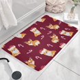 thumbnail image 3 of Christmas Corgi Flannel Non Slip Door Rugs,Washable Door Mats Indoor,Decorative Door Mats,Dirt-Resistant and Absorbent Doormat for Entrance,Bedroom,Kitchen,Bathroom,23.5x16in(60x40cm), 3 of 5