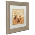 thumbnail image 3 of Trademark Fine Art 'Two Orange Birds' Canvas Art by Rachel Paxton, White Matte, Birch Frame, 3 of 4