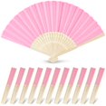 thumbnail image 1 of Ventiladores de mano plegables de papel JOHOUSE Pink 21 cm 12 unidades, 1 of 6