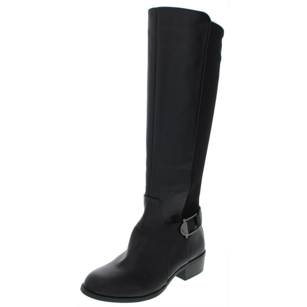 Alfani Womens Kallumm Faux Leather Tall Knee-High Winter Boots Black 7 ...