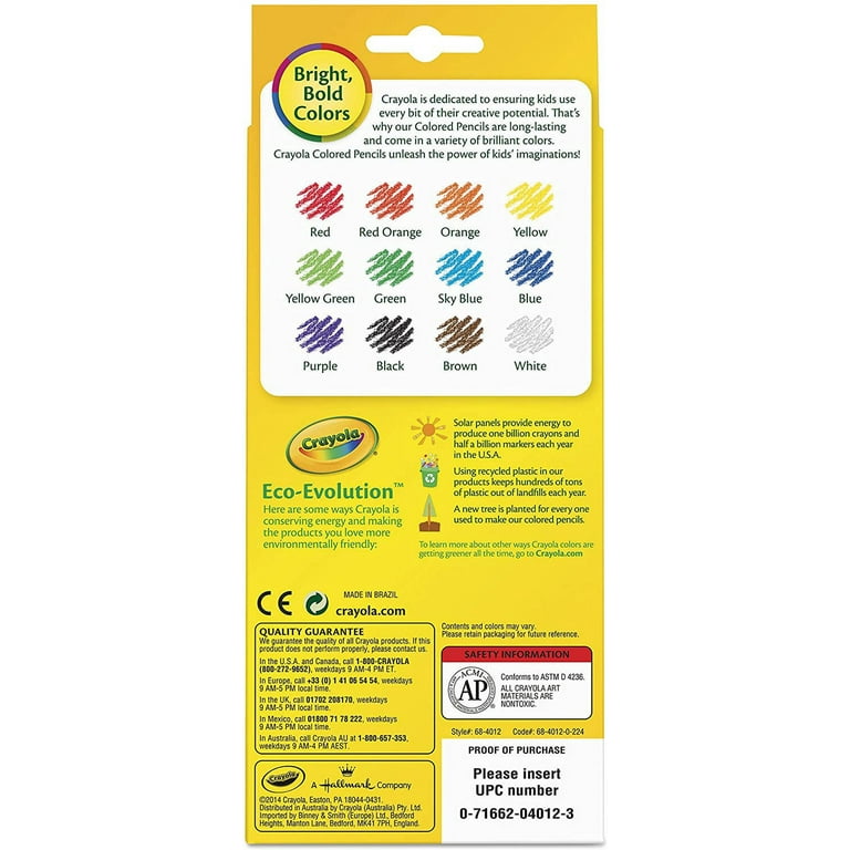 2 Pk: Crayola 12 Ct. Colored Pencils & Erasable Colored Pencils 12 ct. -  E6C