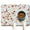 Small Flor, variant on Paisley Design Dog Bowl Mat - Ethnic Paisley Ornament Pet Mat - Multi-Layer Absorbent and Durable for Daily Use