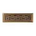 thumbnail image 3 of 4" X 12" Modern Victorian Floor Register Grille with Dampers - Decorative Grate - HVAC Vent Duct Cover - Antique Brass, 3 of 4