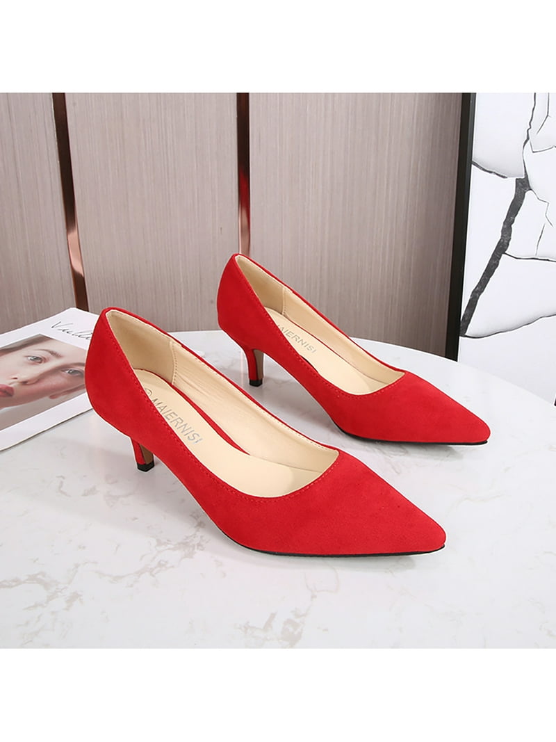 open lace back dress Red Velvet Flats for Women | Thea Velvet Red main image 1