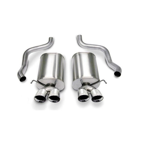 Kit de Système d'Échappement Corsa Performance Chevrolet Corvette 2005-2008 14169 Sport; Acier Inoxydable; avec Silencieux; Diamètre de Tuyau 2-1/2 Pouces; Double Échappement avec Sortie Quad