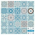thumbnail image 2 of Mi Alma Blue Floral Peel & Stick Tiles - Vinyl Backsplash 8x8, 2 of 11