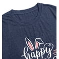 thumbnail image 5 of Women Happy Easter T Shirt Bunny Rabbit Graphic T-Shirt Funny Letter Printed Shirts Short Sleeve Tops, 5 of 6