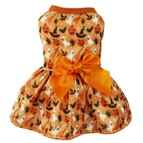 Orange Halloween Party Dress for Pets - Holiday Themed for Dogs and Cats with Festive and Comfortable Design - Orange