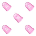 thumbnail image 2 of Seitruly Puntas de los dedos de guitarra de silicona Protectores de dedos antideslizantes resistentes al desgaste púas protectoras multicolores Rosa L 5piezas, 2 of 6