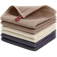 thumbnail image 1 of 100% Cotton Waffle Weave Kitchen Dish Cloths, Ultra Soft Absorbent Quick Drying Dish Towels, 12x12 Inches, 6-Pack, Mixed Color, 1 of 7