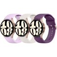 thumbnail image 1 of 3 Pack Correas para Samsung Galaxy Watch 6 / 5 / 4 Band 40mm 44mm, Galaxy Watch 5 Pro  45mm, Galaxy Watch 6 , Galaxy Watch 4  20mm Sport Band Correa de repuesto de silicona ajustable para, 1 of 15