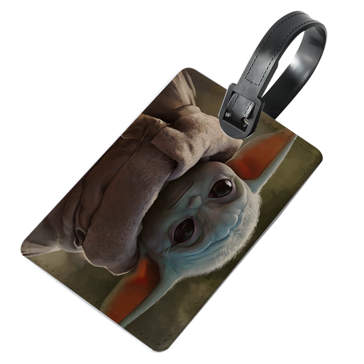 Rectangle PU Leather Luggage Tags for Travel Suitcase Baggage 4.05 x 2.