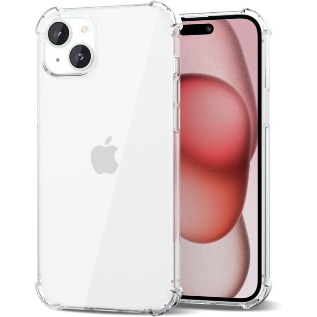 Svanove Funda para iPhone 15 Pro Max Transparente, Funda Protectora de Silicona Transparente con Diseño para Mujer Girly Cute Simple, Delgada, Slim Fit, Suave y Flexible TPU a Prueba de Golpes, Transp