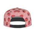 thumbnail image 4 of Daiia Strawberries print Flat Bill Hats Flat Brim Trucker Cap Baseball Cap Adjustable Classic Low Profile Hat Unconstructed Plain Cap, 4 of 9