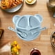 thumbnail image 5 of Plato de ventosa | Grado alimentario de plástico | Rosa Blanco Azul | Bandeja de compartimentos | 20x20cm | Limpieza fácil | Antideslizante | Vajilla ligera | Plato para servir la cena | Organizador, 5 of 6