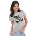 thumbnail image 4 of Black Coffee Morning First Caffeine Womens Slim Fit Graphic Tee Brisco Brands X, 4 of 5