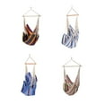 thumbnail image 4 of Island Retreat Boho Breeze Swinging Bungalow Chair Indigo Stripe, 4 of 5