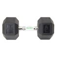 thumbnail image 1 of GoZone Rubber-Coated Hex Dumbbell – Black/Chrome, 1 of 3