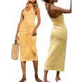 thumbnail image 3 of Nituyy Robe Ajustée Sans Manches à Imprimé Géométrique Col en U Tricotée, 3 of 8