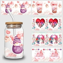 5pcs DIY UV DTF Transfer Stickers, For Glass Tumbler, Waterproof Decals, Plastic Adhesive Label For Bottles And Cups Decor
