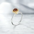 thumbnail image 4 of Gem Stone King 1.63 Ct Red Tiger Eye E-F Lab Grown Diamond 925 Silver and 10K Yellow Gold Ring (Size 9), 4 of 4