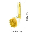 thumbnail image 3 of Tvtnvo Dog Bath Brush Pet Grooming Brush Silicone Massaging Scrub Brush Soft Pet Cleaning and Deshedding Tool for Relaxing Home Bath and Deep Coat Care Yellow 7.1in, 3 of 5