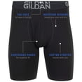 thumbnail image 2 of Gildan Calzoncillos tipo bóxer elásticos de algodón para hombre, paquete múltiple, color negro hollín (paquete de 4) XL, 2 of 5