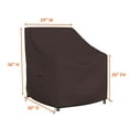 thumbnail image 7 of COVERS&ALL Outdoor Chair Cover, 12 Oz Waterproof UV & Weather Resistant Patio Furniture Sofa Cover for Outdoor Outside Seating Lawn Garden, with Air Vents & Drawstrings (29"W x 30"D x 36"H, Coffee), 7 of 7