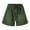 Army Green, variant on Womens Shorts Plus Size Comfy Drawstring Elastic Waist Pocket Pants