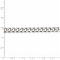 thumbnail image 4 of Sterling Silver 7mm Curb Chain (18 X 7) Made In Italy qcb180-18, 4 of 5