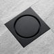 thumbnail image 4 of Tapa de desagüe de baño invisible para inodoros y duchas, elegante diseño de sifón, desagüe de ducha cuadrado negro de 10 x 10 cm, 4 of 5