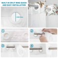 thumbnail image 5 of No Hook Shower Curtain, Pink Spring Floral Shower Curtains for Bathroom with See Through Top Window, Elegant Botanical Sage Green Birds Waterproof & Washable Bath Curtain Long 72"x78", 5 of 9