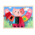 thumbnail image 2 of Vestido Gato Tablero De Habilidades Básicas Juego De Rompecabezas Para Niños Juguete De Desarrollo Montessori, 2 of 9