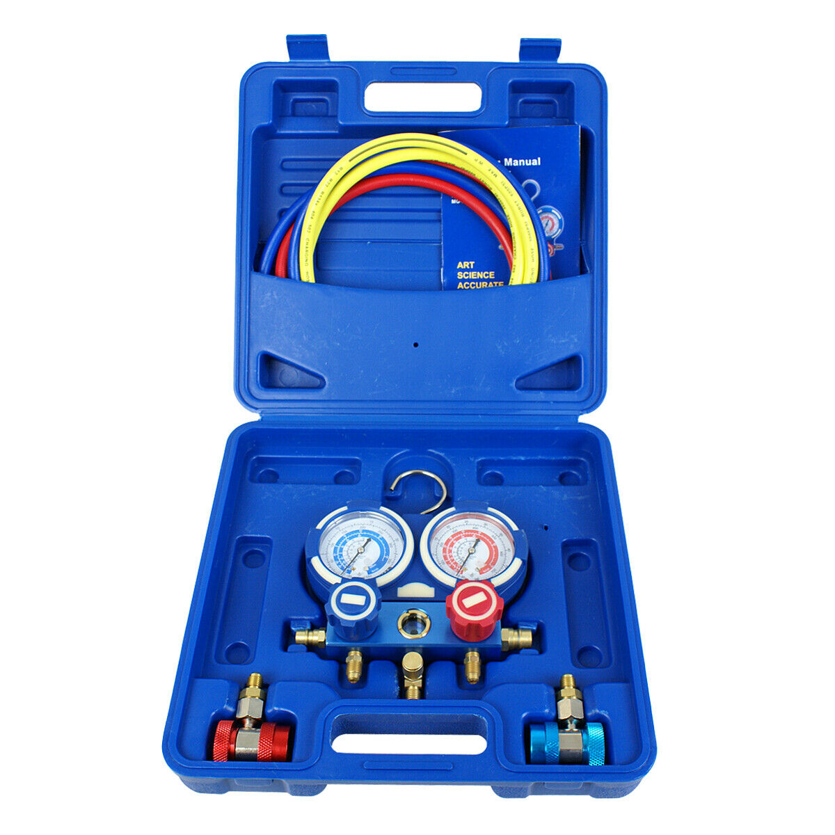 ZENY 3.5CFM Single-Stage Vane Vacuum Pump for HVAC & Auto AC Recharging with R134a Manifold