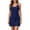 Navy, variant on YuXingFu Cotton Dresses for Women Casual Mini Crew Neck Plus Size Womens Dress Sleeveless Solid Color Slim Fit Casual Summer Yellow L