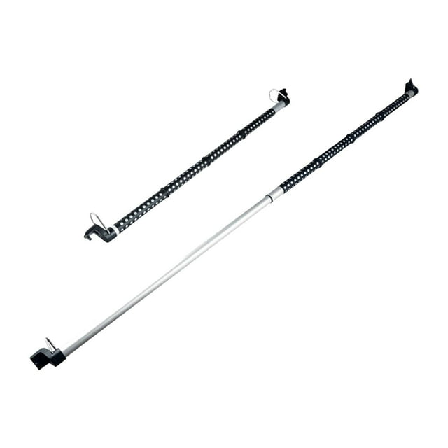 Tnarru 2 Pack Car Clothes Hangers, Expandable Car Clothes Racks, Telescopic Clothes Rack, Portable Car Rods for SUV, Van, Trucks Black