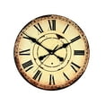 thumbnail image 2 of Vintage Wall Clock, Rustic Wall Clock, Oversized Wall Clock, Silent Quartz Movement, Unique Wall Clock, Wood Wall Clock with Roman Numerals, 2 of 3