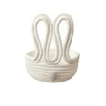 thumbnail image 3 of Uscallm 3Pcs Easter Decoration Storage Basket Cartoon Rabbits Bin For Cosmetics Snacks Keys Organizer Solid Color Cotton Home Office Desktop Container, 3 of 9