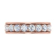 thumbnail image 3 of 1 Carat Diamond Wedding Band Ring in 14K Rose Gold (Ring Size 7) - IGI Certified (SI1-SI2 Clarity), 3 of 5