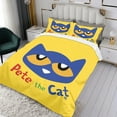 thumbnail image 3 of Bedding Set For Pete the Cat Comforter Cover Set Cute Duvet Cover Sets Super Soft For Kids Teens Bedroom Gifts,1 Duvet Cover with 2 Pillowcases Full 3 Piece, 3 of 6